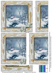 Blue Winter Walk One Edge Side Stacker