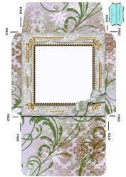 Blue Winter Walk 5 1/2 Inch Square Matching Envelope