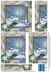 Blue Winter Walk Snow One Edge Side Stacker