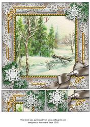 Winter Countryside Snow 8inch Picture Sheet