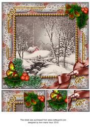 Winter Walk Holly 8inch Picture Sheet