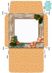 Christmas Welcome Door Holly 5 1/2 Inch Sq Matching Envelope