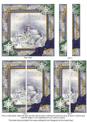 Blue Church Snow 5inch Square Straight 2 Side Stacker