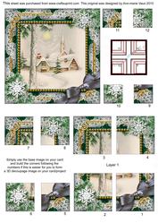 Winter Pub Snow All 4 Corner Stacker Card Front