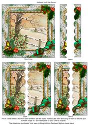 Winter Tale Holly 5inch Square Scalloped 2 Side Stacker