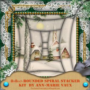 Winter Pub Snow 8x8inch Rounded Edge Stacker Kit