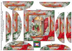 Christmas Welcome Door Snow Spiral Rounded Edge Stacker