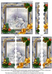 Blue Church Holly 5inch Square Scalloped 2 Side Stacker