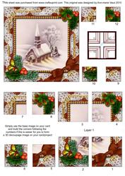 Church Lights on Holly All 4 Corner Stacker Card Front