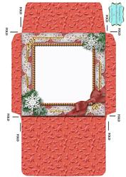 Church Lights on Snow 5 1/2 Inch Square Matching Envelope