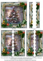 How Tree Looks Holly 5inch Square Scalloped 2 Side Stacker