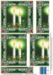 Christmas Candles 3 One Edge Side Stacker
