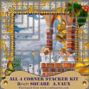 Angels Bell Pulling Holly 8inch Square Corner Stacker Kit