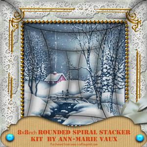 Blue Winter Walk 8inch Rounded Edge Spiral Stacker Kit