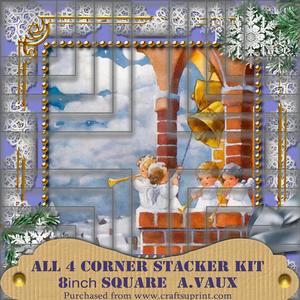 Angels Bell Pulling Snow 8inch Square Corner Stacker Kit