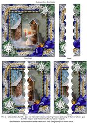 Choirboy Knocking Snow 5inch Square Scalloped 2 Side Stacker