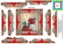 Christmas Candle Lace 5inch Bracket Edge Spiral Stacker