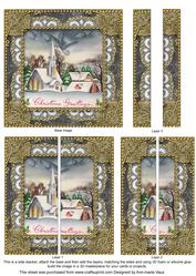 Christmas Church Lace 5inch Square Straight 2 Side Stacker