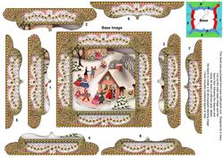 Christmas Party House 5inch Bracket Edge Spiral Stacker