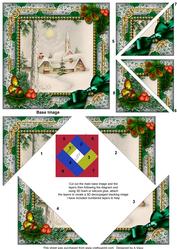 Winter Pub Holly 5inch Triangle Edge Spiral Stacker