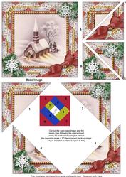 Church Lights on Snow 5inch Triangle Edge Spiral Stacker