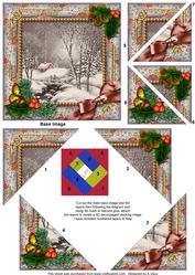 Winter Walk Holly 5inch Triangle Edge Spiral Stacker