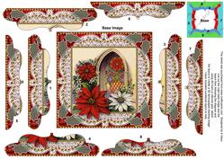 Poinsettia Window 5inch Bracket Edge Spiral Stacker
