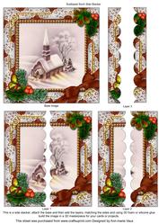 Church Lights on Holly 5inch Square Scalloped 2 Side Stacker