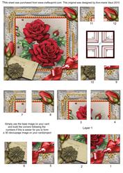 Christmas Roses All 4 Corner Stacker Card Front