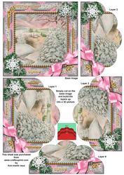 Christmas Stream Snow One Edge Scallop Bottom Stacker