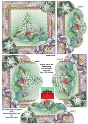 Carol Singers Snow One Edge Scallop Bottom Stacker