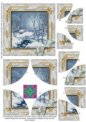 Blue Winter Walk All 4 Rounded Corner Card Front