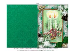 Candle Duo Snow 7x5inch Folded Picture Card