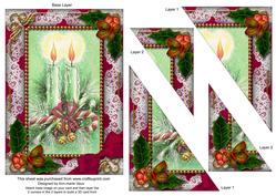 Candle Duo Holly 7x5inch Triangle Duo Corner Stacker