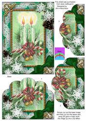 Candle Duo Snow One Edge Scallop Bottom 7x5inch Stacker