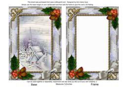 Blue Church Holly 7x5inch Picture Card Front and Frame