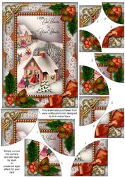 Ours to Yours Holly 7x5inch All 4 Corner Stacker Card Front