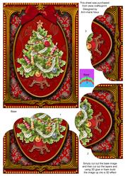 Elegant Tree One Edge Scallop Bottom 7x5inch Stacker