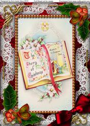 Christmas Book Holly A4 Picture Sheet