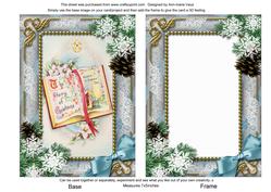 Christmas Book Snow 7x5inch Picture Card Front and Frame