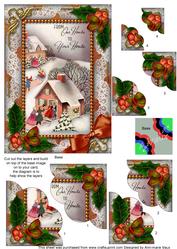 Ours to Yours Holly 7x5inch Scalloped Duo Corner Stacker
