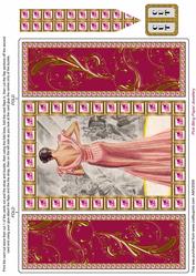 Catwalk Lady Pink Bling Giant Square Buckle Gatefold Card