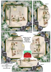 Winter Pub Snow One Edge Scallop Bottom Stacker