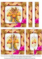 Cute Reindeer 5inch Square Straight 2 Side Stacker