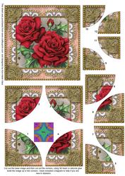 Red Roses All 4 Rounded Corner Card Front