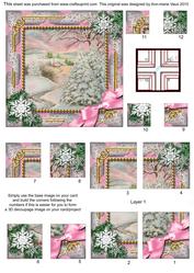Christmas Stream Snow All 4 Corner Stacker Card Front