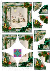 Winter Pub Holly All 4 Rounded Corner Card Front