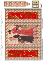 Elegant Ladies 2 Red Bling Giant Square Buckle Gatefold Card