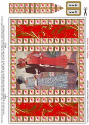 Elegant Ladies 4 Red Bling Giant Square Buckle Gatefold Card