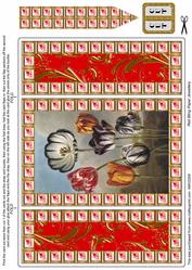 Tulips Red Bling Giant Square Buckle Gatefold Card